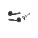 Iver Sarlat Door Lever Handle On Round Rose - primehardware