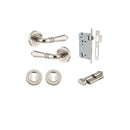 Iver Sarlat Door Lever Handle On Round Rose - primehardware