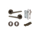 Iver Baltimore Door Lever Handle On Round Rose - primehardware