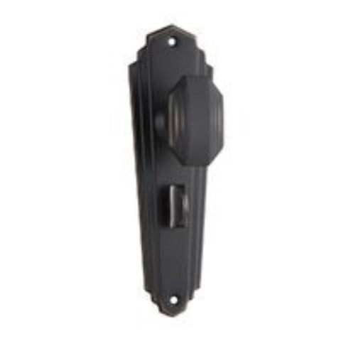 Tradco Elwood Art Deco Door Knob on Long Backplate - Customise to your needs - primehardware