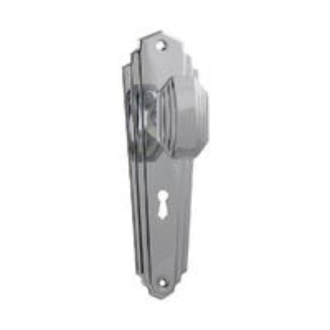 Tradco Elwood Art Deco Door Knob on Long Backplate - Customise to your needs - primehardware