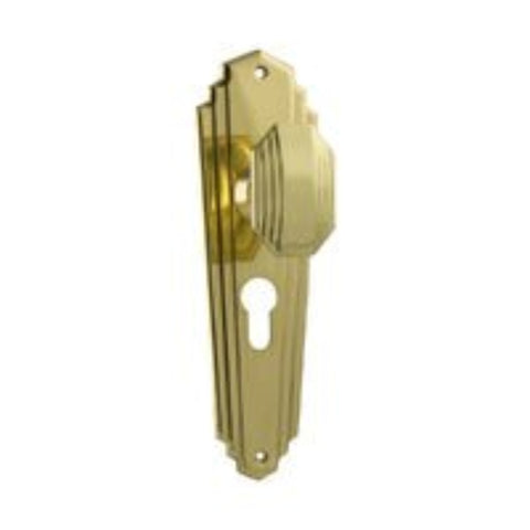 Tradco Elwood Art Deco Door Knob on Long Backplate - Customise to your needs - primehardware