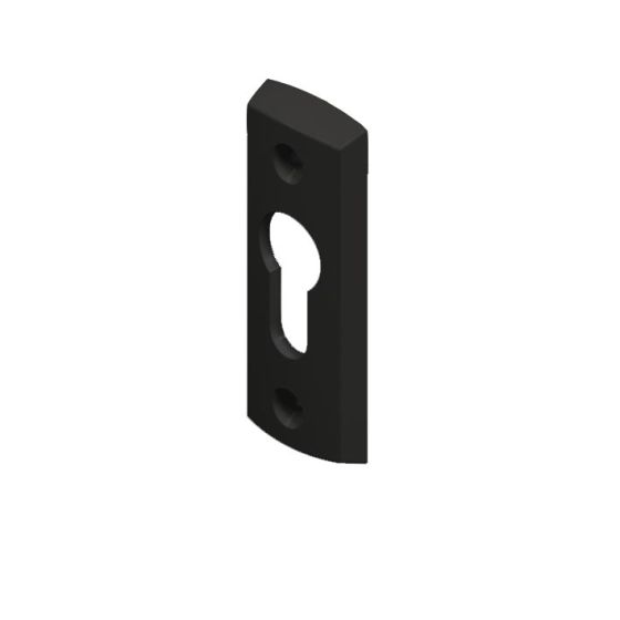 Palladium Bifold High Profile Cylinder Escutcheon Black - primehardware