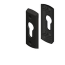 Palladium Bifold High Profile Cylinder Escutcheon Set Black - primehardware