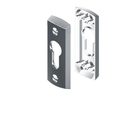 Palladium Bifold High Profile Cylinder Escutcheon Set Satin - primehardware