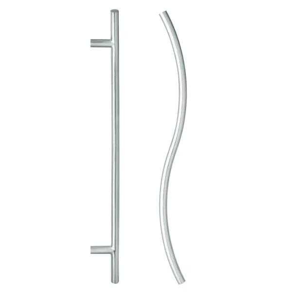 LOCKWOOD ENTRANCE PULL HANDLE 147X450SSS 450MM SATIN STAINLESS STEEL PAIR - primehardware