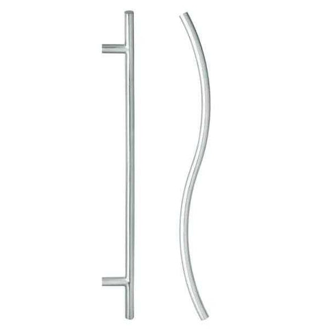 LOCKWOOD ENTRANCE PULL HANDLE 147X450SSS 450MM SATIN STAINLESS STEEL PAIR - primehardware