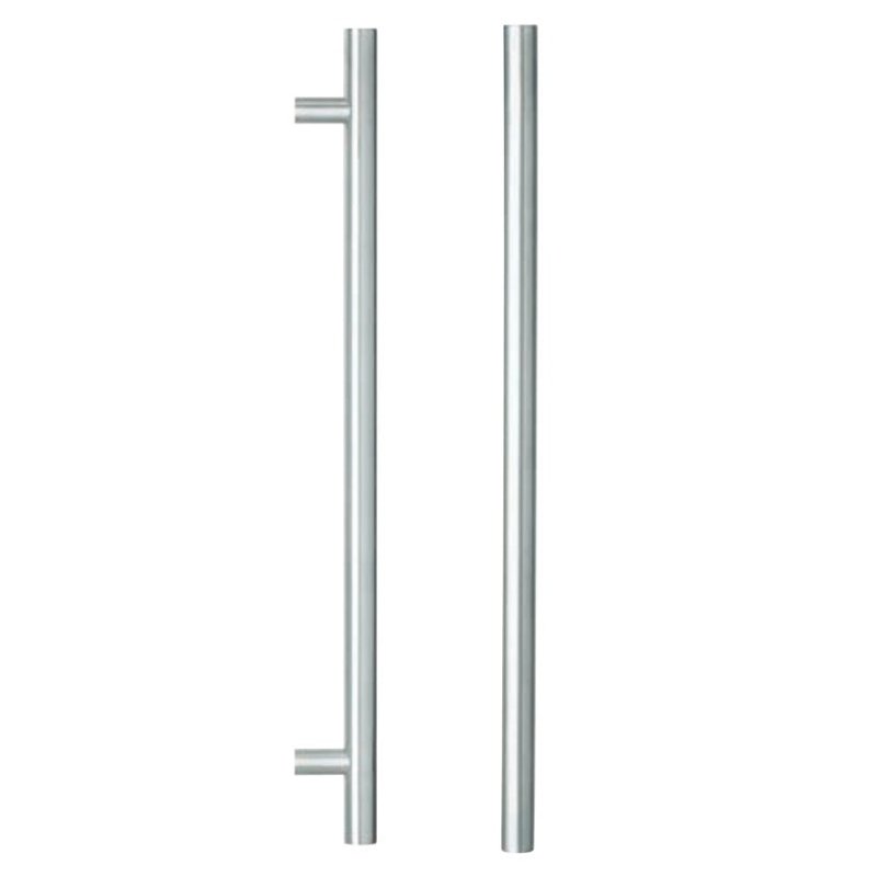 LOCKWOOD ENTRANCE PULL HANDLE 142X600SSS 600MM SATIN STAINLESS STEEL PAIR - primehardware