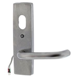 Lockwood 1820-70 External Plate With Cyl Hole, LED & Lever SC