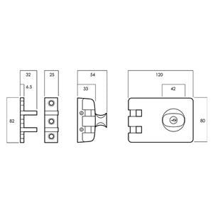 Lockwood 355 Double Cylinder Deadlock SP