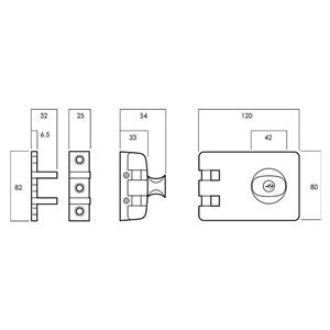 Lockwood 355 Double Cylinder Deadlock SP