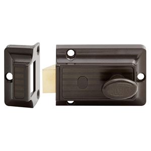 Lockwood 100 Nightlatch No Cylinder Open Out BRN