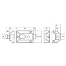 Lockwood 100 Nightlatch No Cylinder Open Out BRN