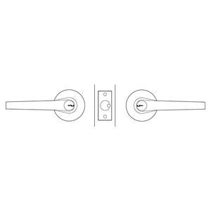 Lockwood 934 Glass Door Lockset SC