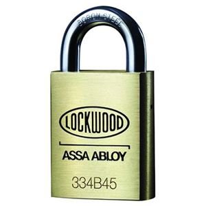 Lockwood 334 Brass 45mm Padlock 19mm Shackle 6P KD