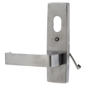Lockwood 1820-90 External Plate With Cyl Hole LED & Lever SC