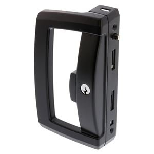 Lockwood 9A1A0 Onyx Double Cyl No Strike Sliding Door Lock BLK
