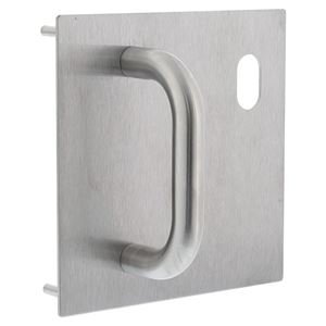 Lockwood 20025NA-P1R External 162x162mm Pull Handle Plate RH SS