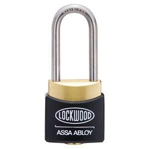 Lockwood 312AD38/BK Brass 30mm Padlock 38mm Shackle Black Cover