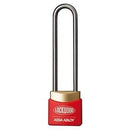 Lockwood 312ED50/RD Brass 30mm Padlock 50mm Shackle Red Cover