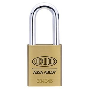 Lockwood 334 Brass 45mm Padlock 48mm SS Shackle 5P KD