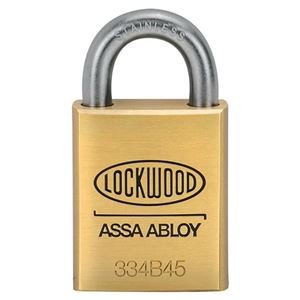 Lockwood 334 Brass 45mm Padlock 19mm SS Shackle 5P KD