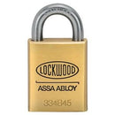 Lockwood 334 Brass 45mm Padlock 19mm SS Shackle 5P KD