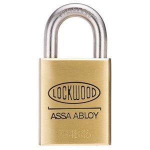 Lockwood 334 Brass 45mm Padlock 25mm SS Shackle 5P KD