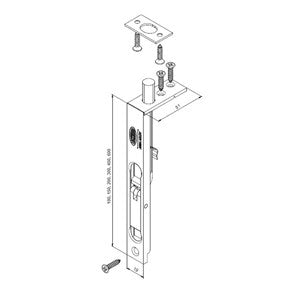 Lockwood Flush Bolt - SC