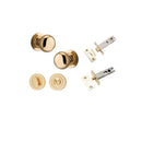 IVER Cambridge Door Knob On Round Rose Concealed Fix | Separate Privacy Kit | 9 Finishes - Polished Brass