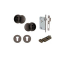 IVER Cambridge Door Knob On Round Rose Concealed Fix | Lever Set Only | 8 Finishes - lifestyle