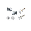 IVER Cambridge Door Knob On Round Rose Concealed Fix | Separate Privacy Kit | 9 Finishes - Brushed Chrome