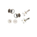 IVER Cambridge Door Knob On Round Rose Concealed Fix | Separate Privacy Kit | 9 Finishes - Polished Nickel