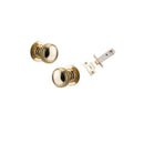 IVER Paddington Door Knob On Round Rose Concealed Fix | Passage Kit | 9 Finishes - Polished Brass