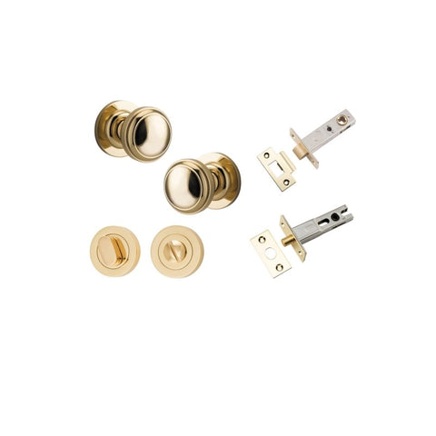 Iver Paddington Door Knob On Round Rose Concealed Fix - primehardware