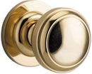 IVER Paddington Door Knob On Round Rose Concealed Fix | Lever Set Only | 9 Finishes - Polished Brass
