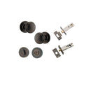 Iver Paddington Door Knob On Round Rose Concealed Fix - primehardware