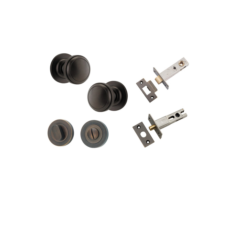 IVER PADDINGTON DOOR KNOB ON ROUND ROSE CONCEALED FIX - CUSTOMISE TO YOUR NEEDS