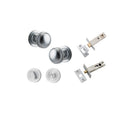 IVER Paddington Door Knob On Round Rose Concealed Fix | Separate Privacy Kit | 9 Finishes - Brushed Chrome