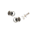 IVER Paddington Door Knob On Round Rose Concealed Fix | Passage Kit | 9 Finishes - Polished Nickel