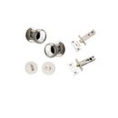 IVER Paddington Door Knob On Round Rose Concealed Fix | Separate Privacy Kit | 9 Finishes - Polished Nickel