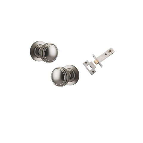 Iver Paddington Door Knob On Round Rose Concealed Fix - primehardware