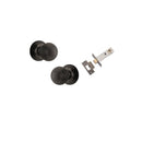 IVER Guildford Door Knob On Round Rose Concealed Fix | Passage Kit | 9 Finishes - Signature Brass