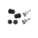 IVER Guildford Door Knob On Round Rose Concealed Fix | Separate Privacy Kit | 9 Finishes - Matt Black