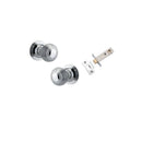 IVER Guildford Door Knob On Round Rose Concealed Fix | Passage Kit | 9 Finishes - Polished Chrome