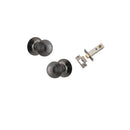 IVER Guildford Door Knob On Round Rose Concealed Fix | Passage Kit | 9 Finishes - Distressed Nickel
