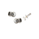 IVER Guildford Door Knob On Round Rose Concealed Fix | Passage Kit | 9 Finishes - Polished Nickel
