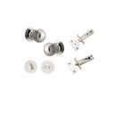 IVER Guildford Door Knob On Round Rose Concealed Fix | Separate Privacy Kit | 9 Finishes - Polished Nickel