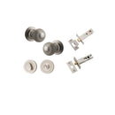 IVER Guildford Door Knob On Round Rose Concealed Fix | Separate Privacy Kit | 9 Finishes - Satin Nickel