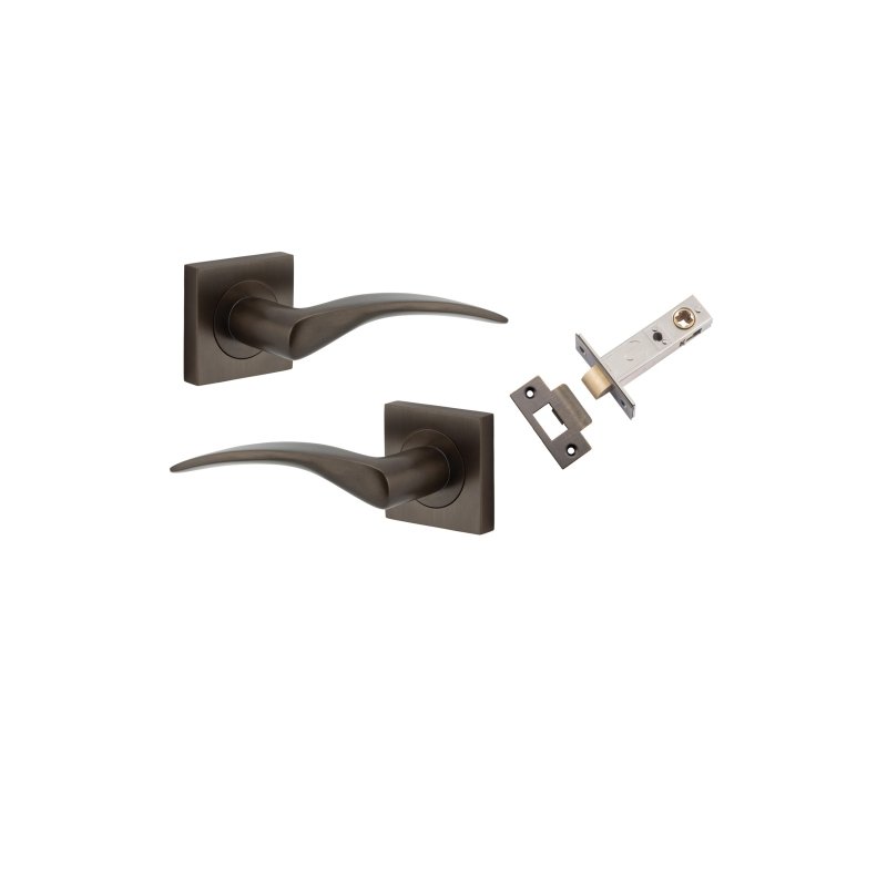 Iver Oxford Door Lever Handle On Square Rose - primehardware
